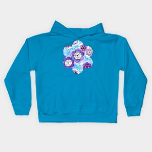 Hexagonal Flowers Kids Hoodie